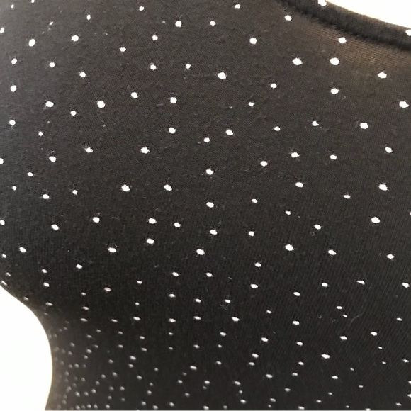 H&M black with white dots sleeveless soft comfortable midi dress Size S - Picture 2 of 11